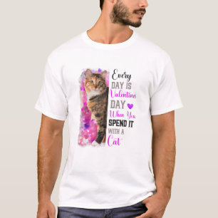 Womens Black Cat Mama Valentinstag Cat Mama Funky T-Shirt