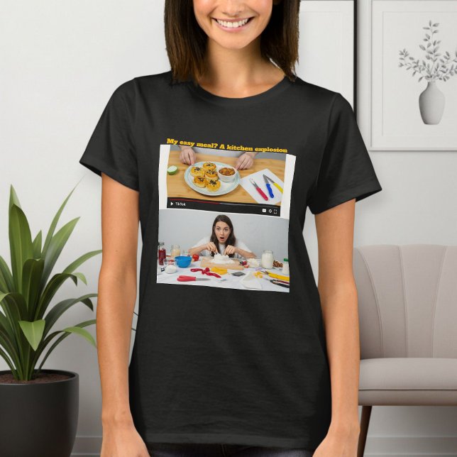 Women's Black Cooking: Reality vs. Expectation  T-Shirt (Von Creator hochgeladen)