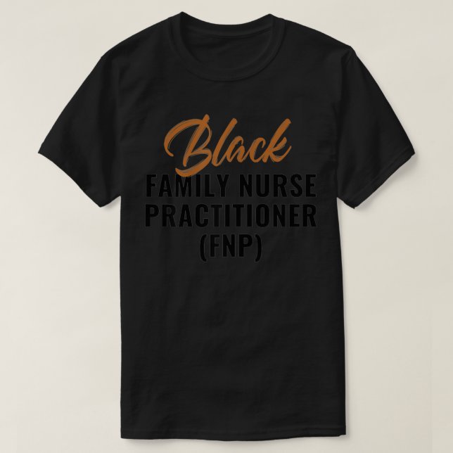 Womens Black Family Nurse Practitioner FNP T-Shirt (Design vorne)
