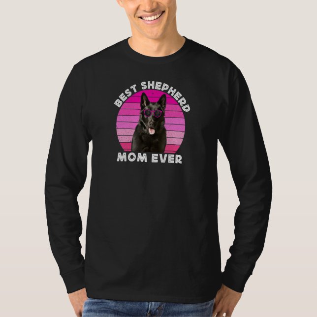 Womens Black German Shepherd Mom For Women Shepher T-Shirt (Vorderseite)