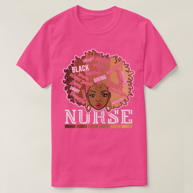 Womens Black Nurse RN Pflege Smart Black Pride Bl T-Shirt (Design vorne)