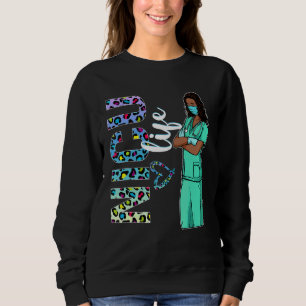 Womens Black Nurse Uniform Afro African Nicu Nurse Sweatshirt