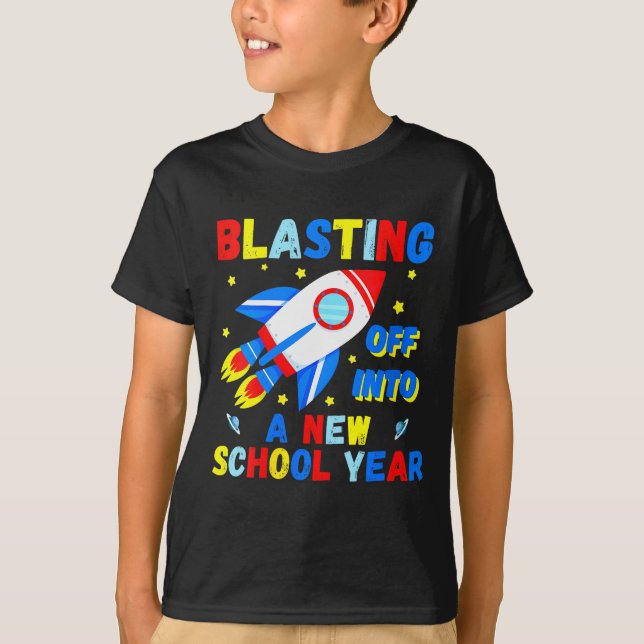 Womens Blasting Off Into A New School Year Cute Ro T-Shirt (Vorderseite)