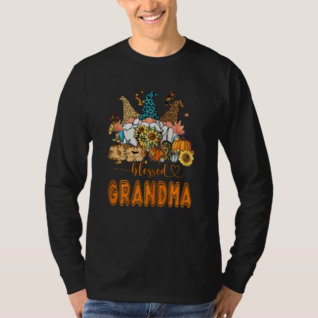 Womens Blessed Grandma Women's Trendy Fall Catmom  T-Shirt (Vorderseite)