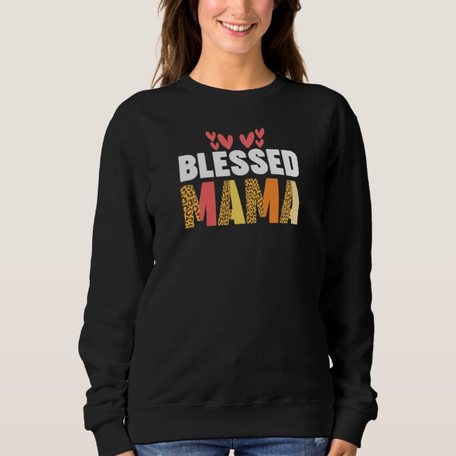 Womens blessed mama mother sweatshirt (Vorderseite)