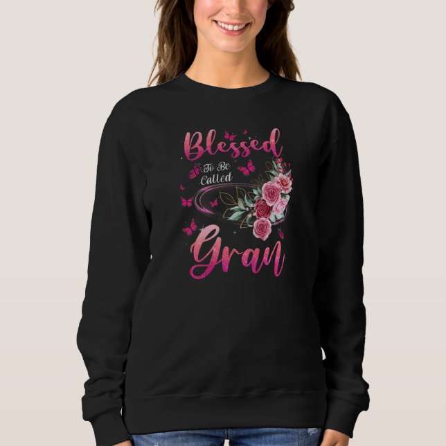 Womens Blessed To Be Called Gran Cute Girls Women  Sweatshirt (Vorderseite)