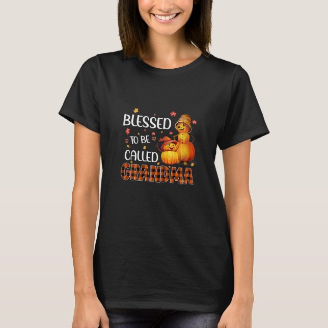 Womens Blessed To Be Called Grandma Halloween T-Shirt (Vorderseite)