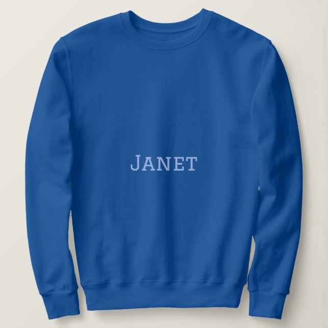 Women's Blue Basic Sweatshirt (Design vorne)