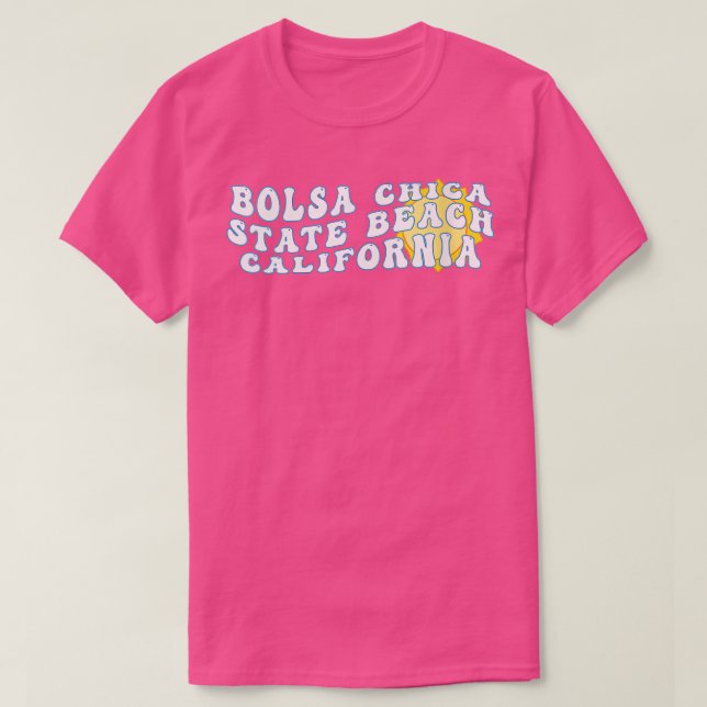 Womens Bolsa Chica Staat Beach California CA Retro T-Shirt (Design vorne)