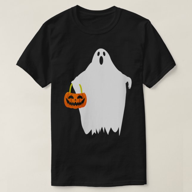 Womens Boo Halloween Apparel Ghost Halloween VNec T-Shirt (Design vorne)