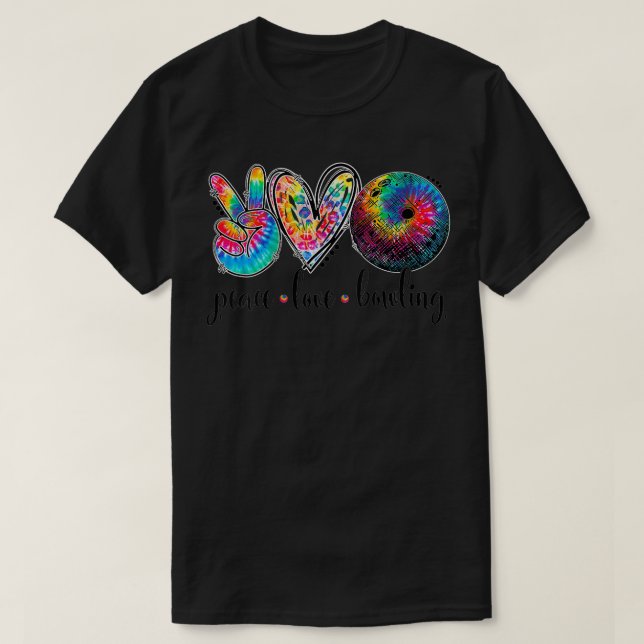 Womens Bowling Funny Gefärbte Krawatte Bowling Lie T-Shirt (Design vorne)