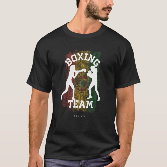Womens Boxing Bolivia Combat Sports Fighter Boxing T-Shirt (Vorderseite)
