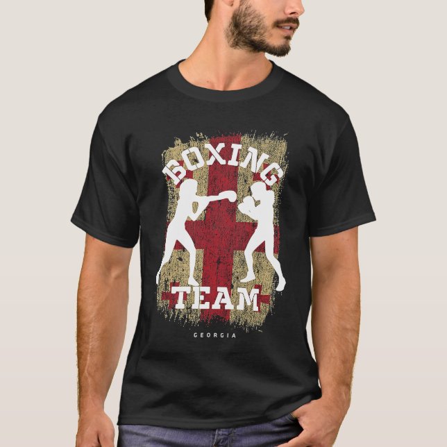 Womens Boxing Georgia Combat Sports Fighter Boxing T-Shirt (Vorderseite)