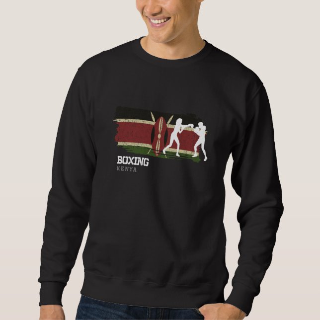 Womens Boxing Kenya Combat Sports Fighter Boxing   Sweatshirt (Vorderseite)