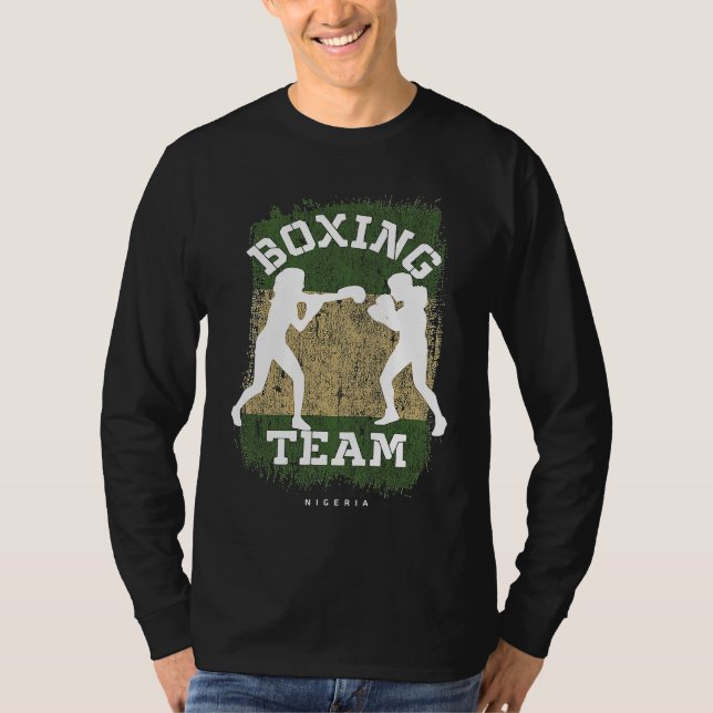 Womens Boxing Nigeria Combat Sports Fighter Boxing T-Shirt (Vorderseite)