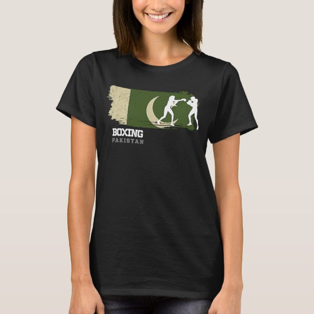 Womens Boxing Pakistan Combat Sports Fighter Boxin T-Shirt (Vorderseite)