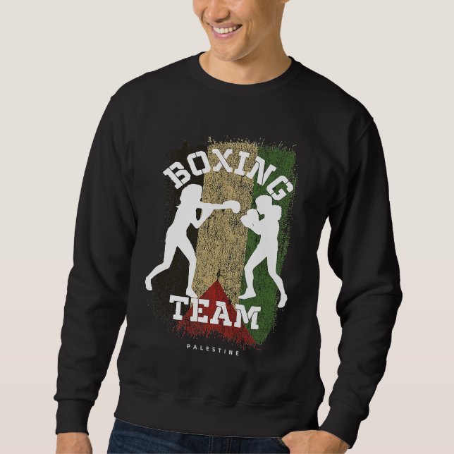 Womens Boxing Palestine Combat Sports Fighter Boxi Sweatshirt (Vorderseite)