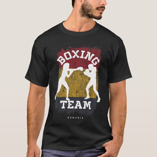 Womens Boxing Romania Combat Sports Fighter Boxing T-Shirt (Vorderseite)