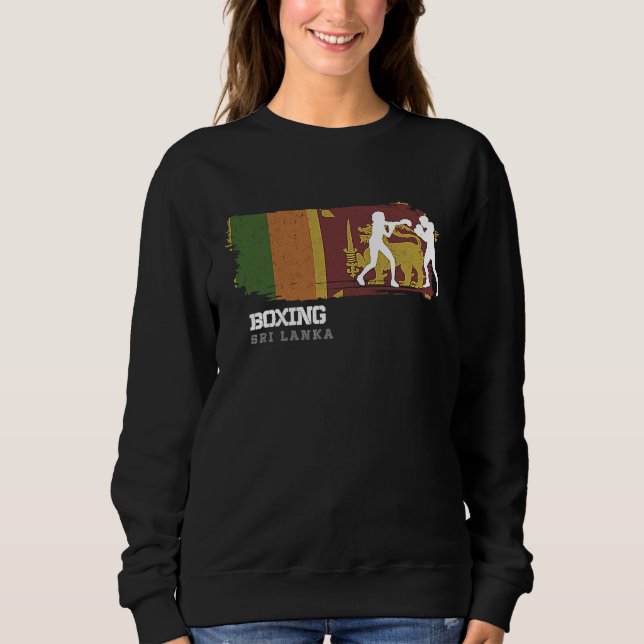Womens Boxing Sri Lanka Combat Sports Fighter Boxi Sweatshirt (Vorderseite)