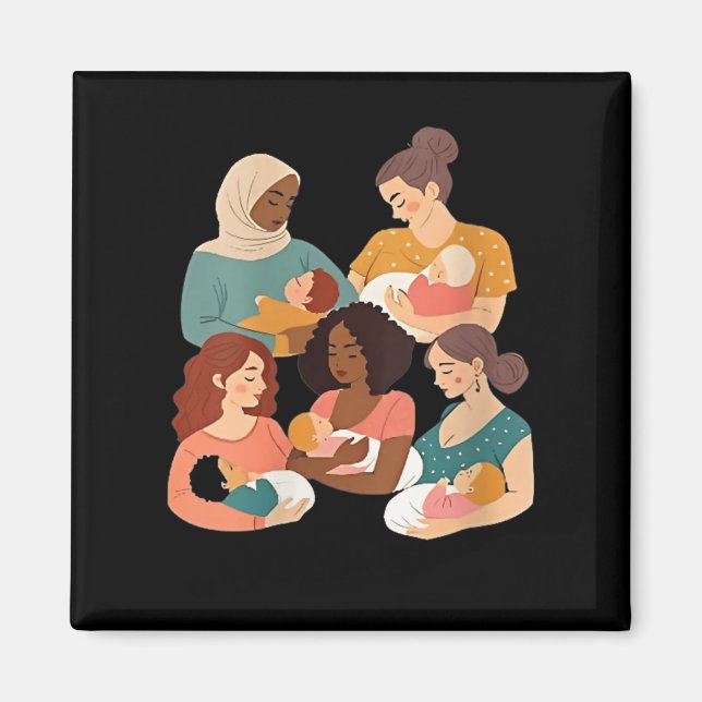 Womens Breastfeeding Lactation Consultant Birth Wo Magnet (Vorne)