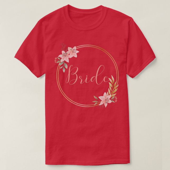 Womens Bride Stag Party Eucalyptus Pink Blume Br T-Shirt (Design vorne)
