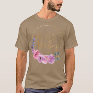 Womens Brides Babes Stag Party Wedding Pink Blume T-Shirt