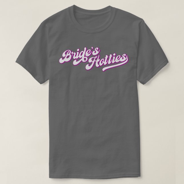 Womens Bride's Hotties Retro 22 Matching Bachelor T-Shirt (Design vorne)