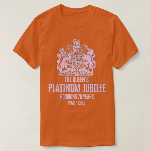 Womens British Queen Platinum Jubilee 70 Jahre T-Shirt (Design vorne)