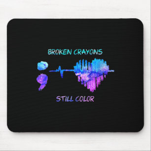 Womens Broken Crayons ist immer noch Colour Heartb Mousepad