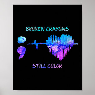 Womens Broken Crayons ist immer noch Colour Heartb Poster