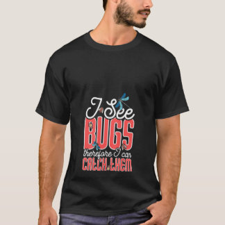 Womens Bug Catcher Funny Bug Insekt Hunter Entomol T-Shirt