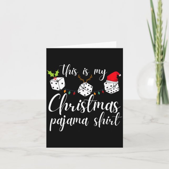 Womens Bunco Christmas Pajama Dice Game Night  Karte (Vorderseite)