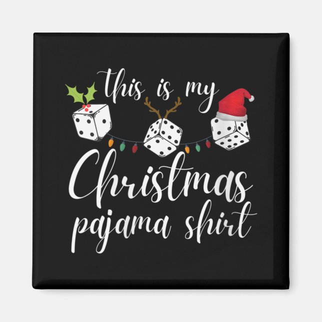 Womens Bunco Christmas Pajama Dice Game Night  Magnet (Vorne)