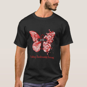 Womens Burgundy Butterfly Faith Hereditary Hemocho T-Shirt