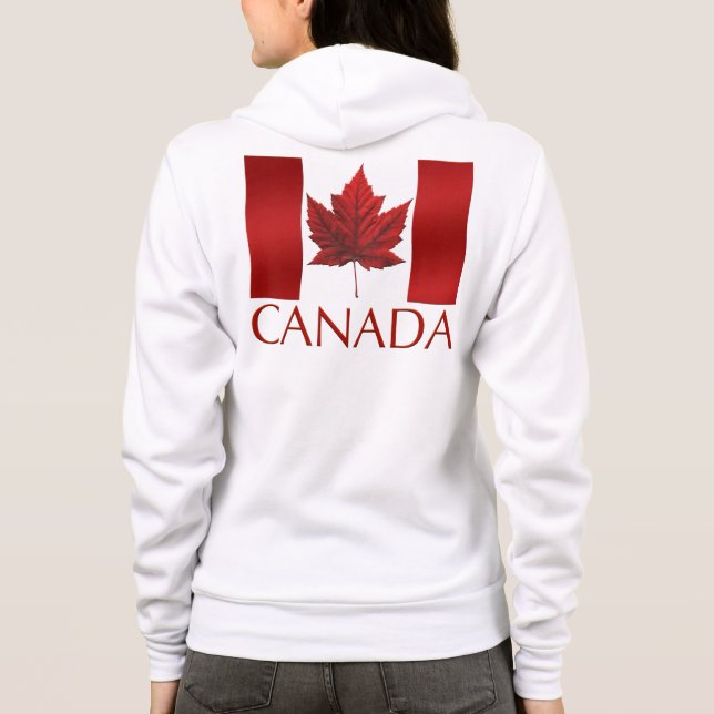 Women's Canada Flag Jacket Souvenir Sport Jacket Hoodie (Rückseite)