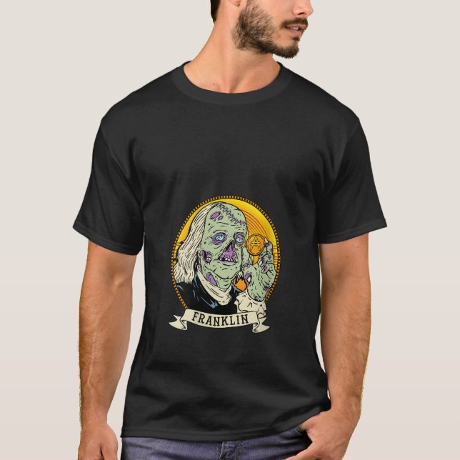 Womens Cardano Zombie Dollar Ben Franklin Hodl ADA T-Shirt (Vorderseite)