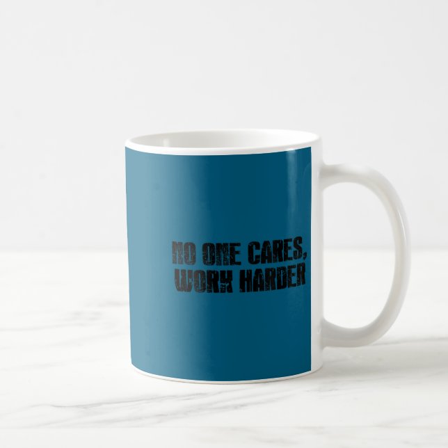 Womens Cares Work Harder Gym Motivation Fitness Tr Kaffeetasse (Rechts)