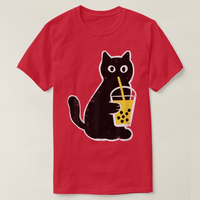 Womens Cat Boba Funny Anime Japanischer Bubble Tee (Design vorne)