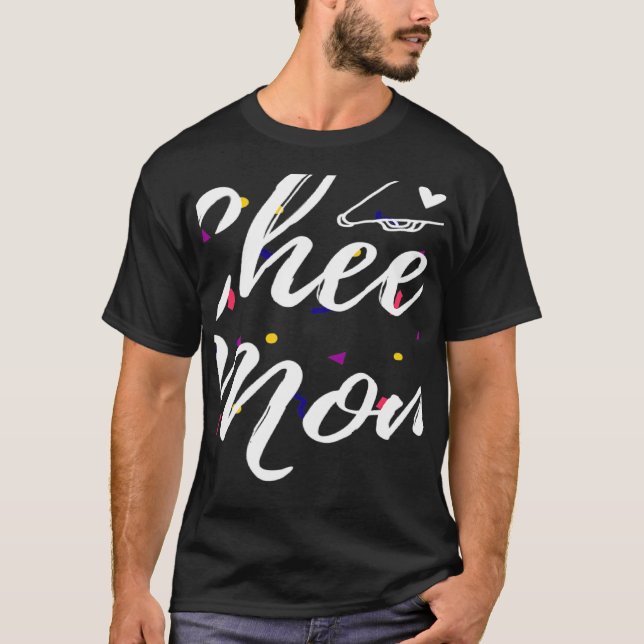 Womens Cheer Mom Megaphone with Heart Accent Women T-Shirt (Vorderseite)