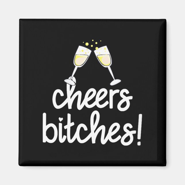 Womens Cheers Es Funny New Year's Eve V-neck  Magnet (Vorne)