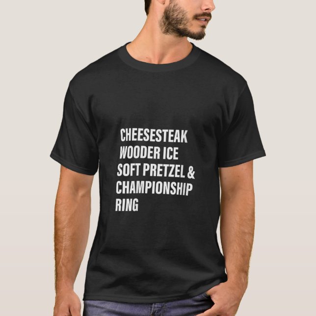Womens Cheesesteak Wooder Ice Soft Pretzel Champio T-Shirt (Vorderseite)