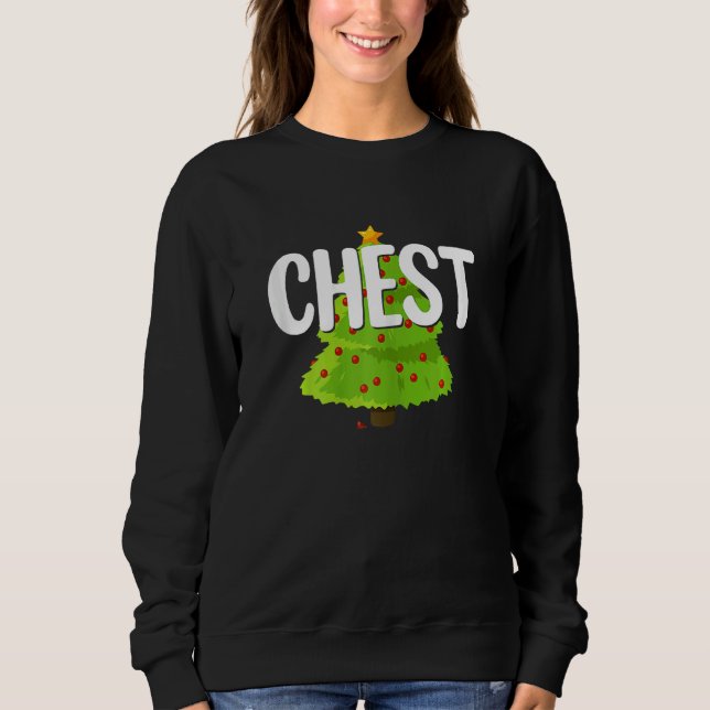 Womens Chest Nuts  Chestnuts  Christmas Couples Ch Sweatshirt (Vorderseite)