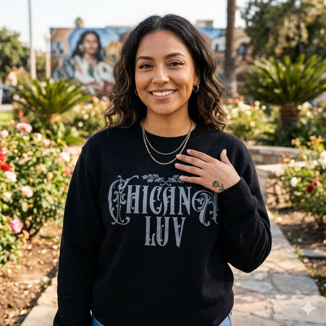 Womens Chicana Liebe Sweatshirt (Chicana Love Sweatshirt | Latina Pride)