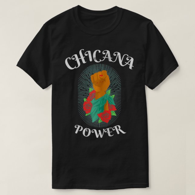 Womens Chicana Power  T-Shirt (Design vorne)