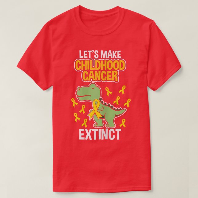 Womens Childhood Cancer Extinct Dinosaur Dino Pedi T-Shirt (Design vorne)