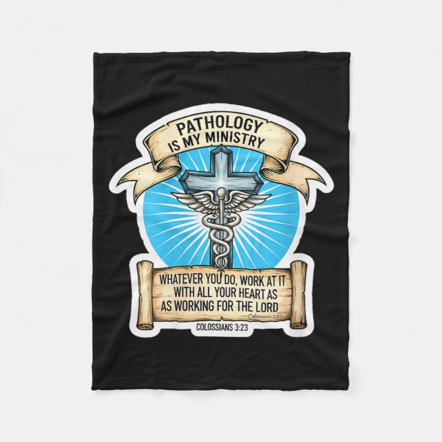 Womens Christian Pathologist Pathology Is My Minis Fleecedecke (Vorderseite)