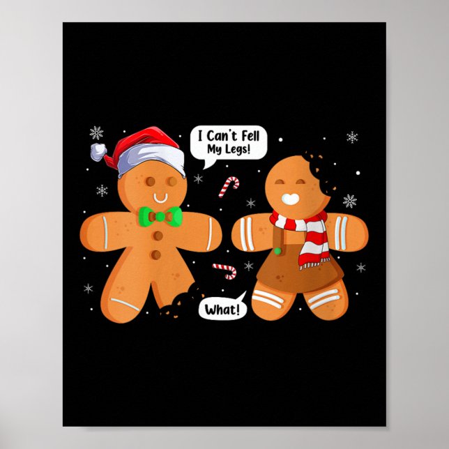 Womens Christmas Cookie Xmas Family Funny Gingerbr Poster (Vorne)
