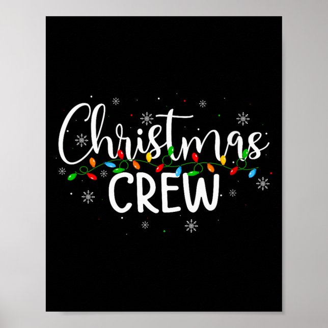 Womens Christmas Crew Pajamas Matching Family Grou Poster (Vorne)