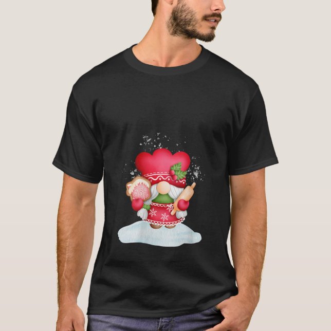 Womens Christmas gnome gnome gnome V Neck  T-Shirt (Vorderseite)