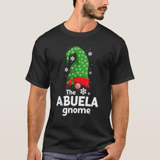 Womens Christmas Pajama The Abuela Gnome  T-Shirt (Vorderseite)